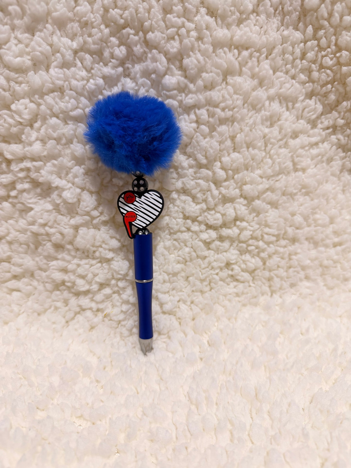 You Matter Blue Fluffy Premium Pen
