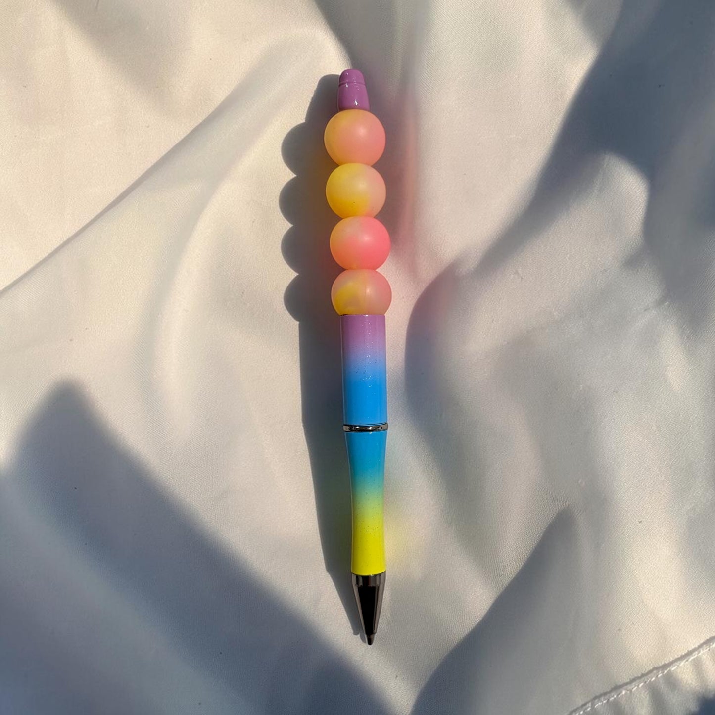 Rainbow Sherbet Beaded Pen