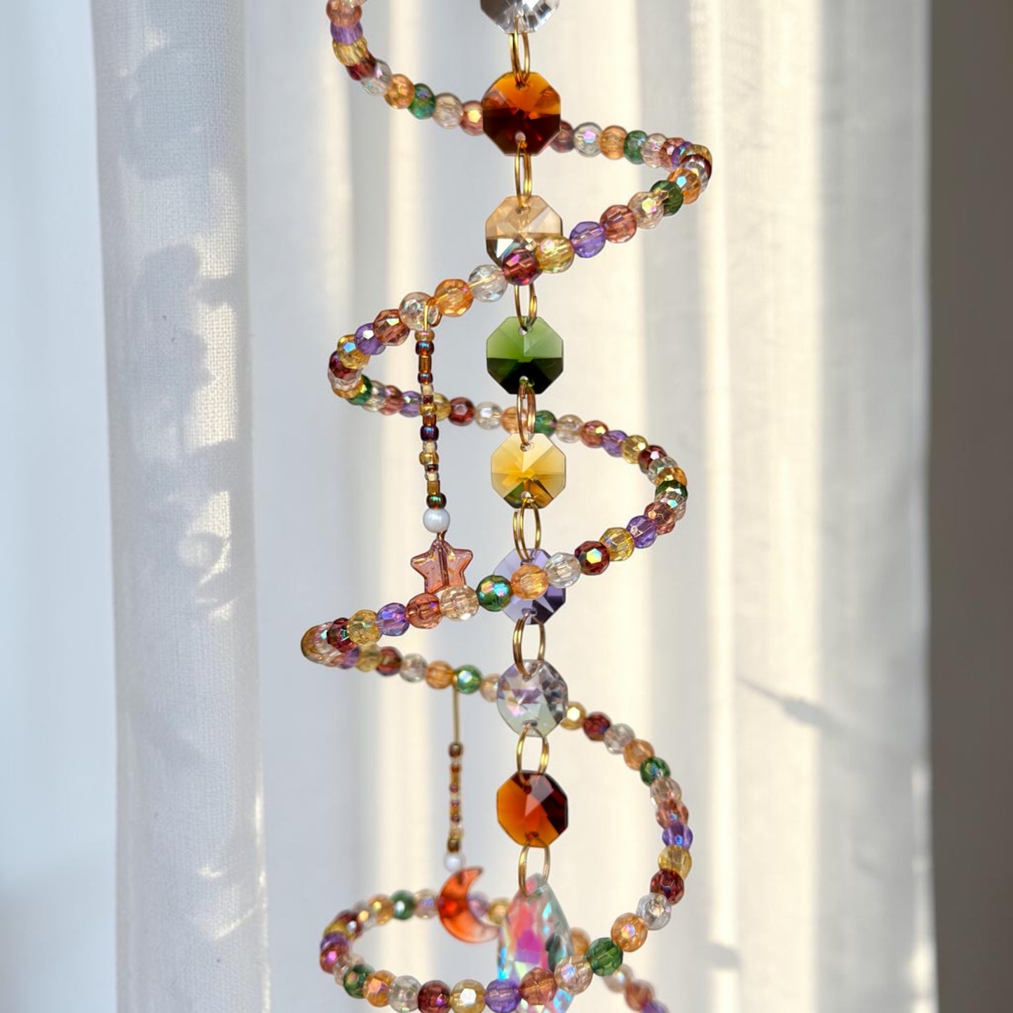Rainbow Crystal Spiral Suncatcher