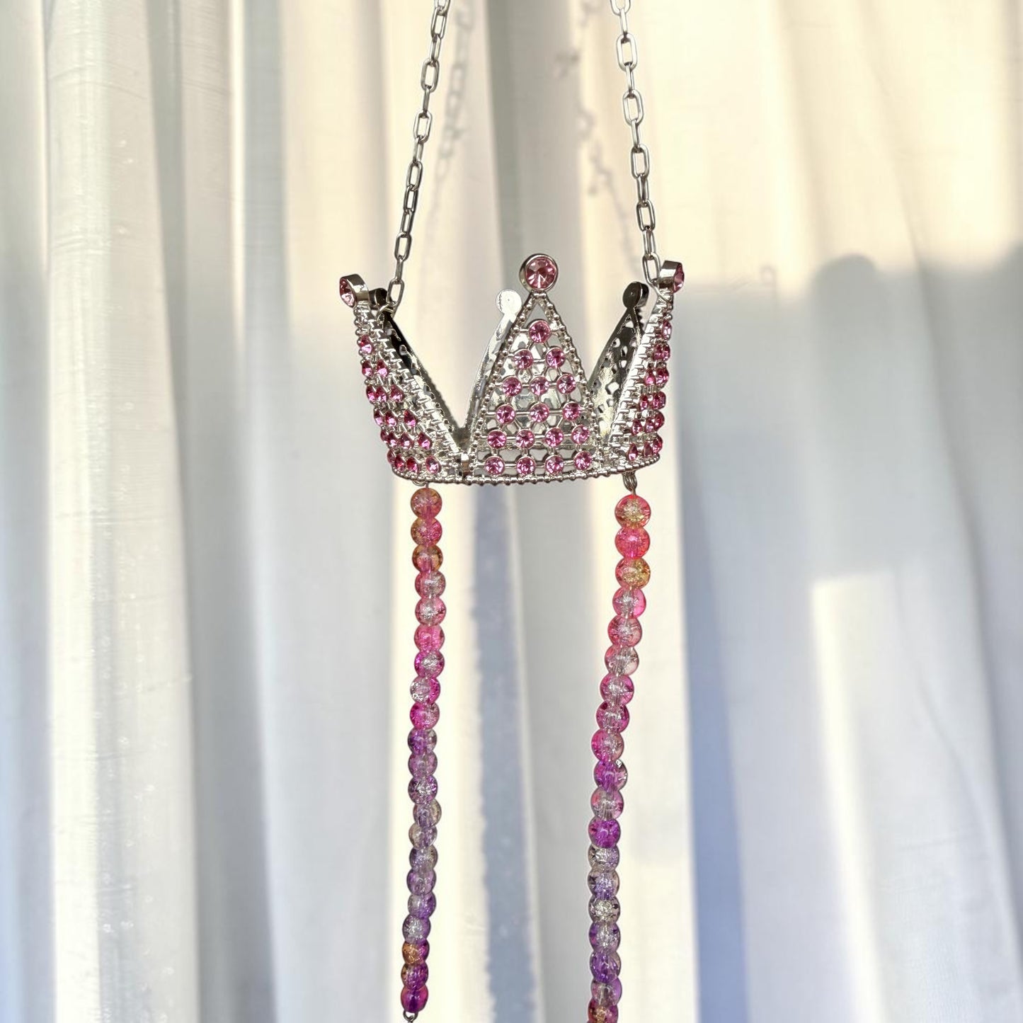 Pink Princess Crown Suncatcher