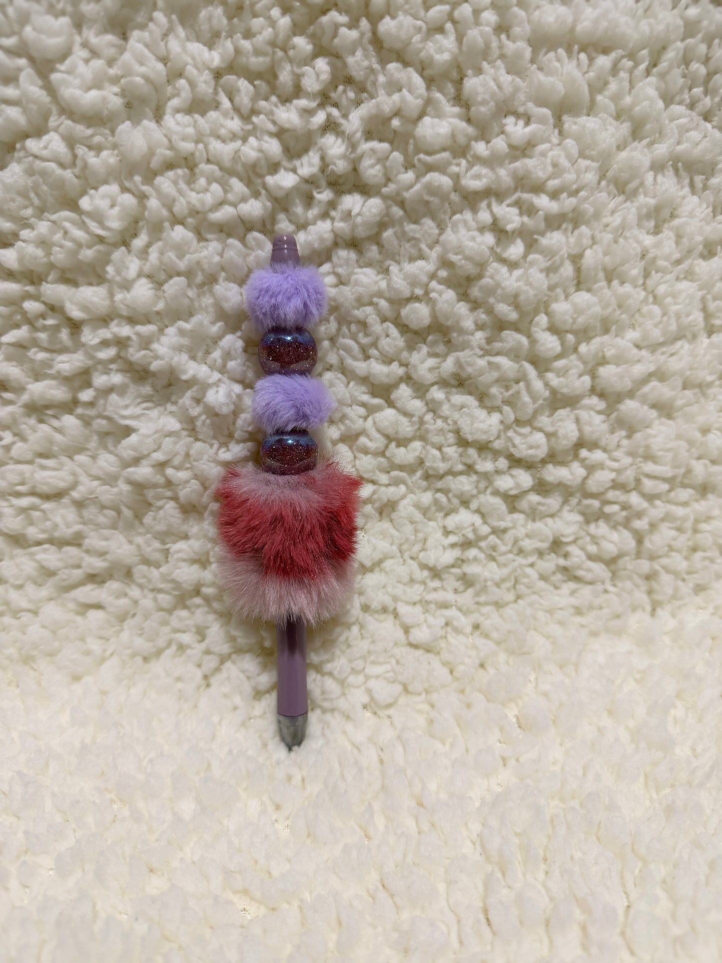 Pink & Purple Triple Fluffy Premium Pen