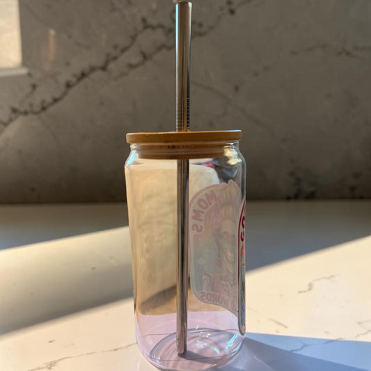 Good Moms Say Bad Words Glass Cup
