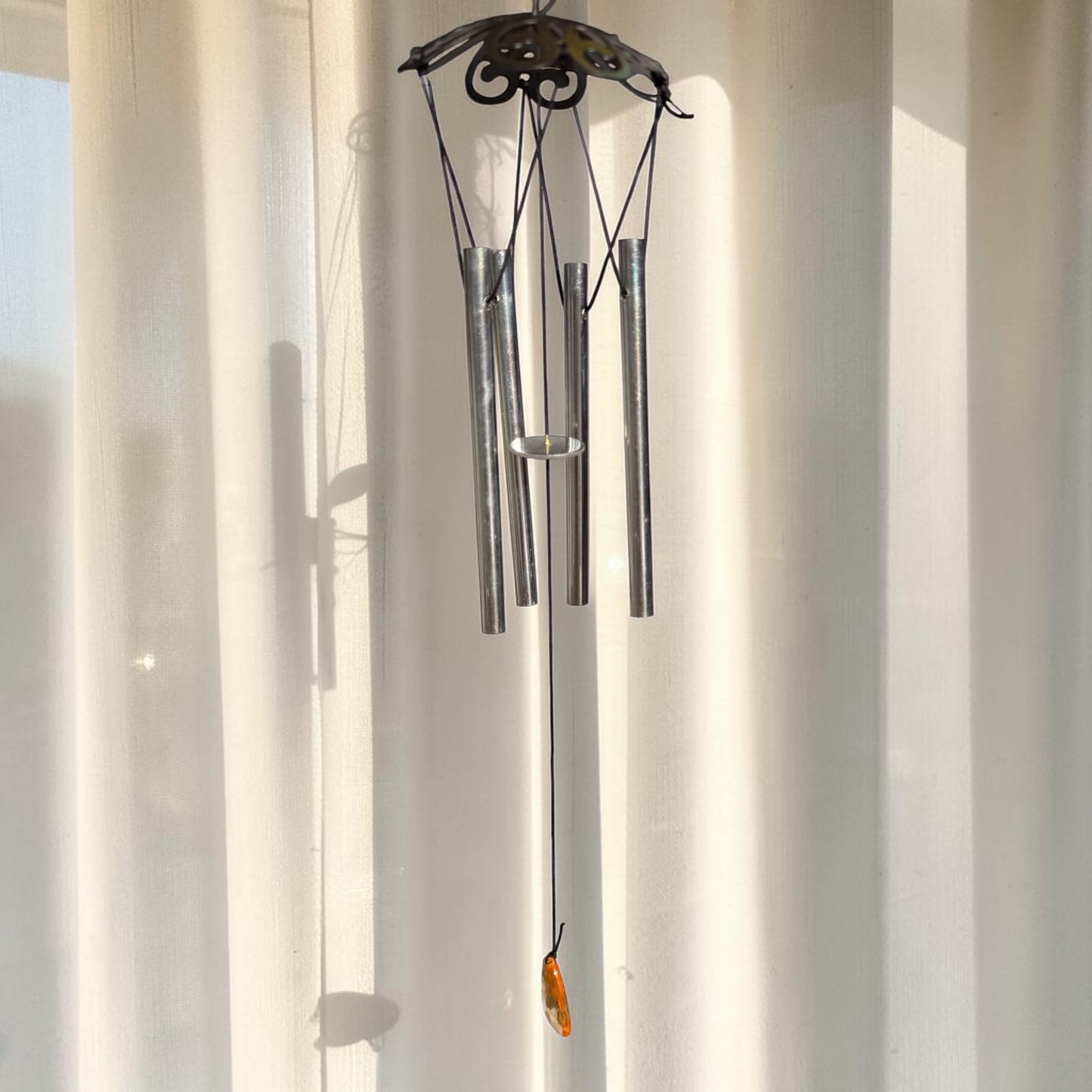 Golden Daisy Butterfly Wind Chime Suncatcher