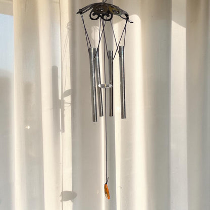 Golden Daisy Butterfly Wind Chime Suncatcher
