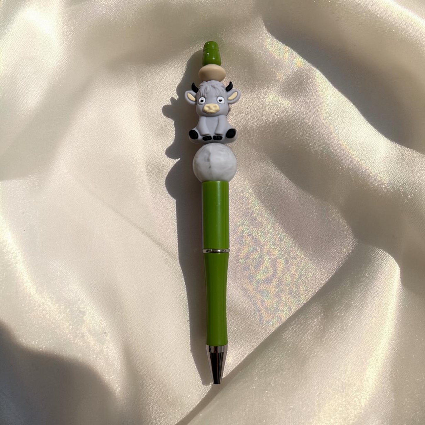 Cow Beaded Pen