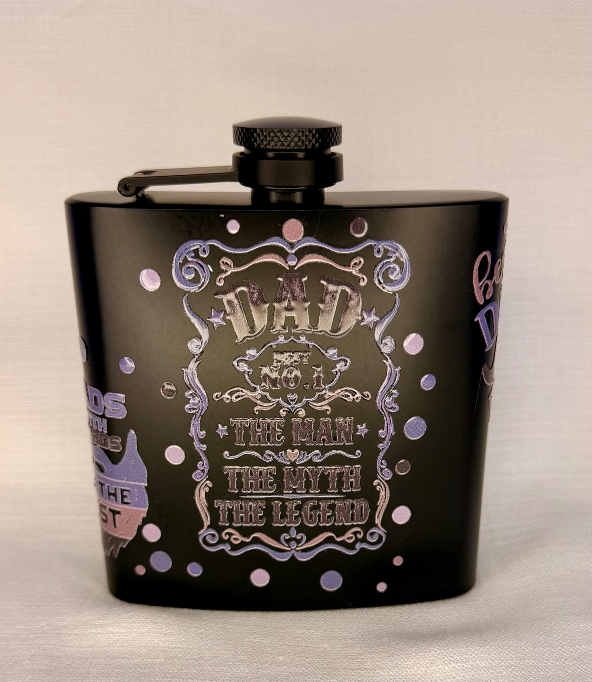 Dad The Man The Myth The Legend Hip Flask Gift Set