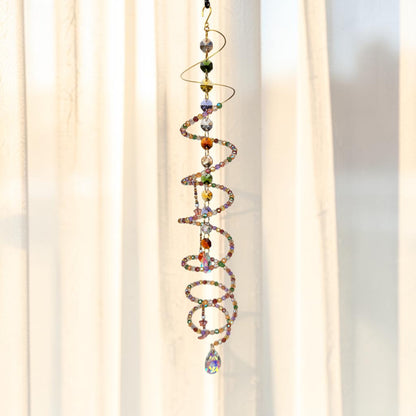 Rainbow Crystal Spiral Suncatcher
