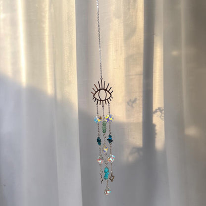 Silver Guardian Eye Crystal Suncatcher