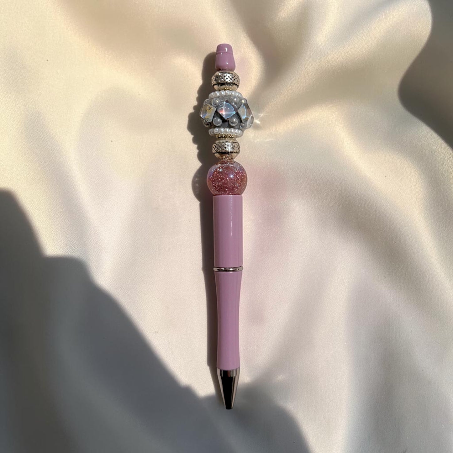 Pink Crystal Beaded Pen