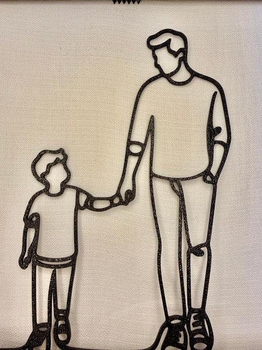 Father & Son Silhouette Display Frame