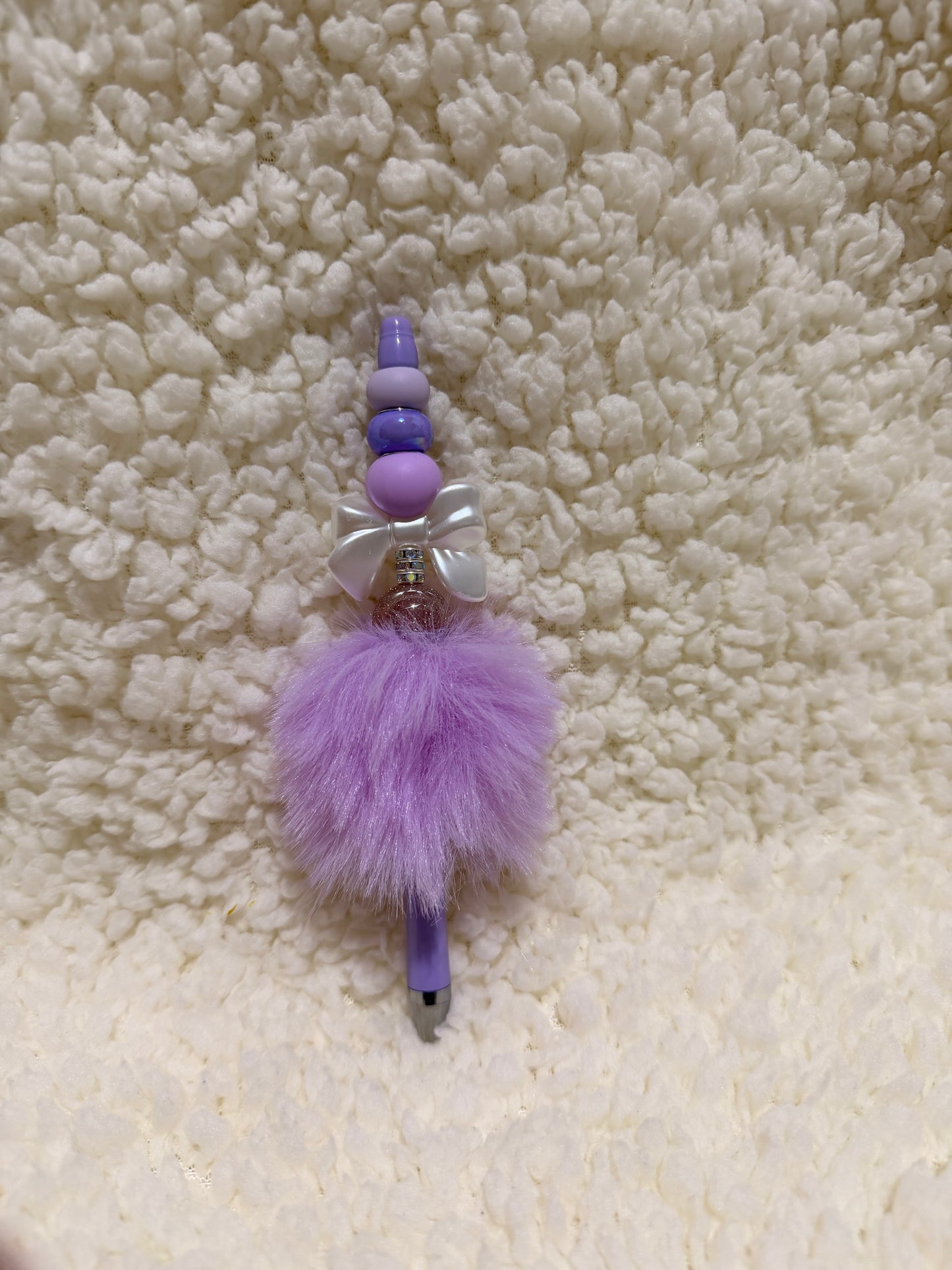 Purple Bow Fluffy Premium Pen