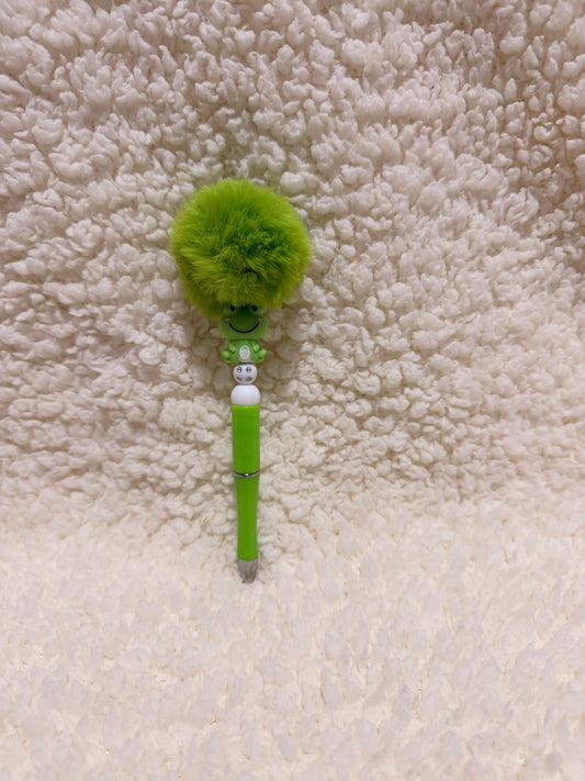Green Frog Fluffy Premium Pen