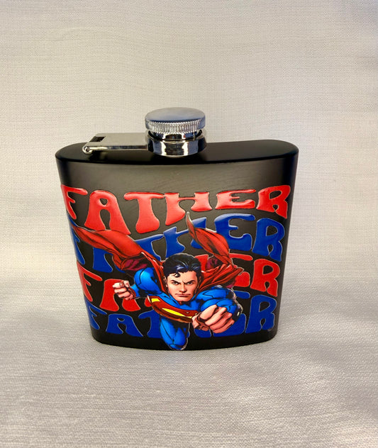 Superhero Father Hip Flask