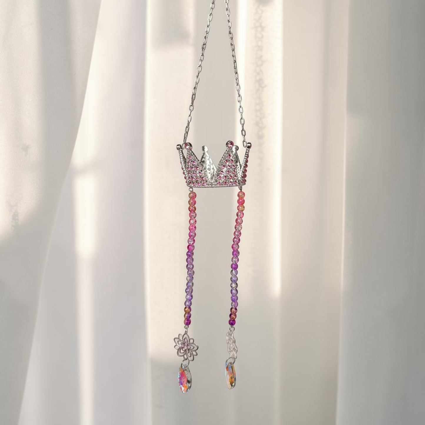 Pink Princess Crown Suncatcher