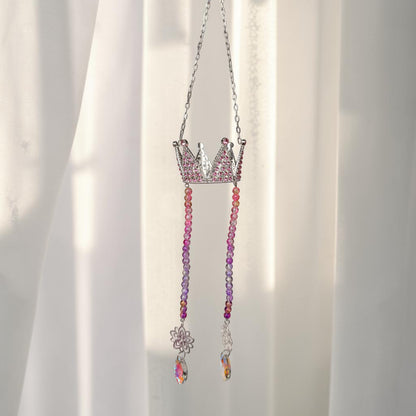 Pink Princess Crown Suncatcher