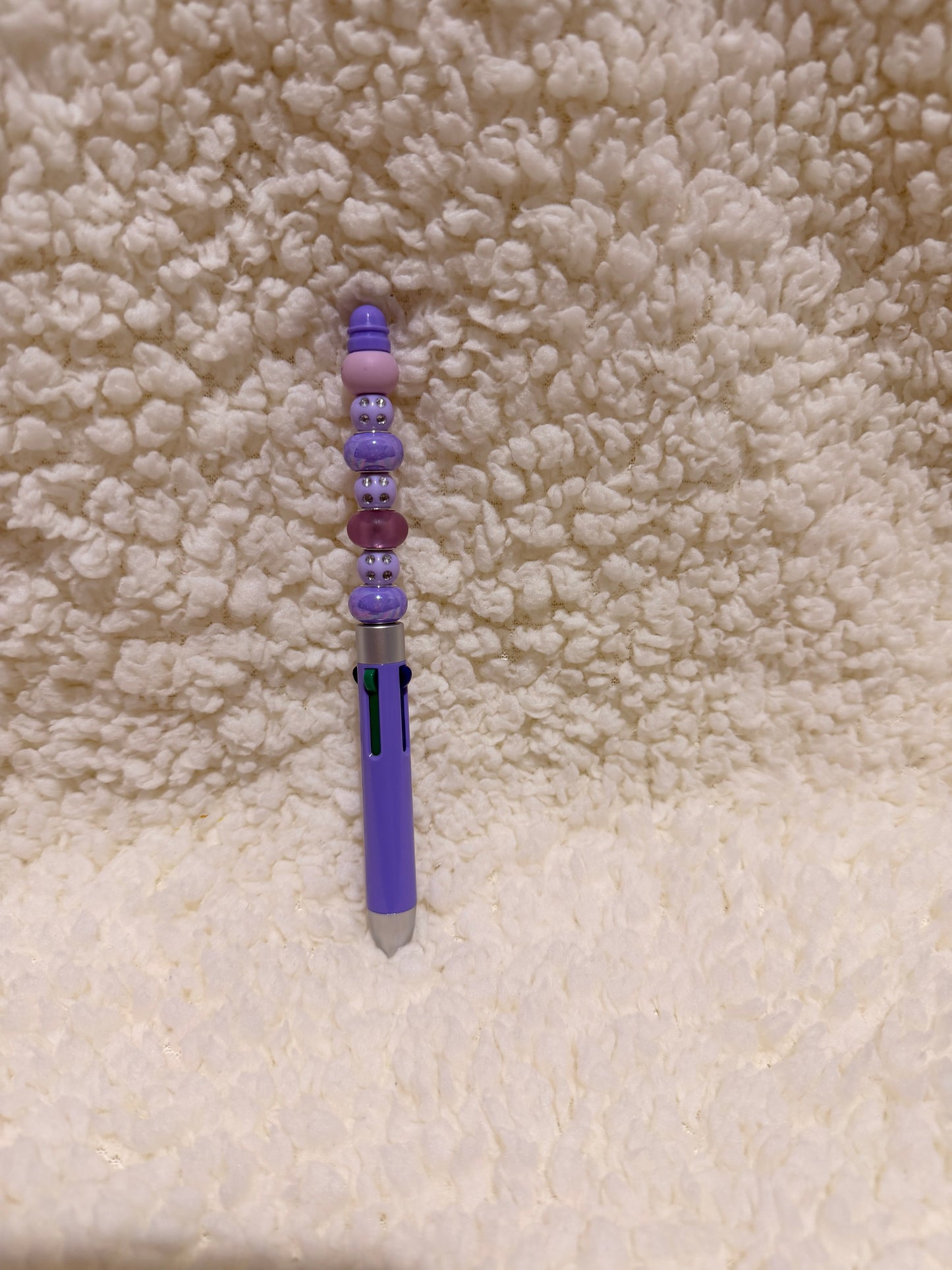 Purple Multi Colour Beaded Premium Pen