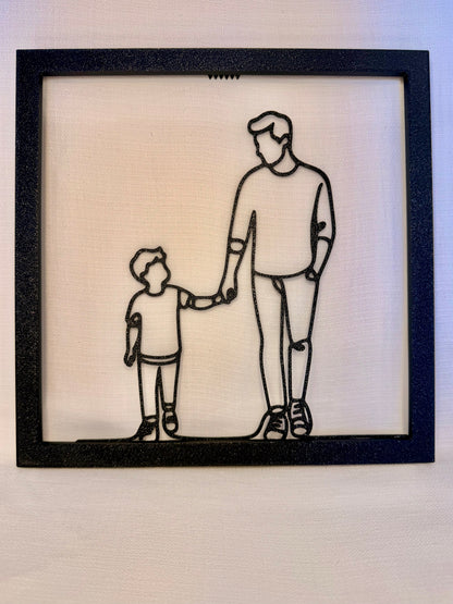 Father & Son Silhouette Display Frame
