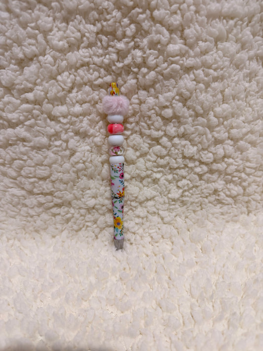 Floral Beaded Pen
