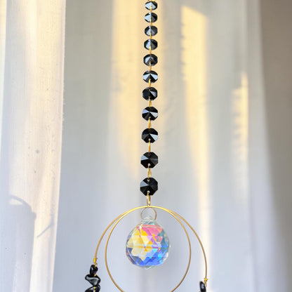 Black & Gold Moonlight Prism Suncatcher