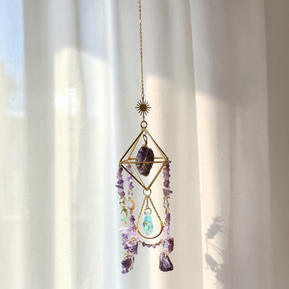 Amethyst Geometric Crystal Suncatcher