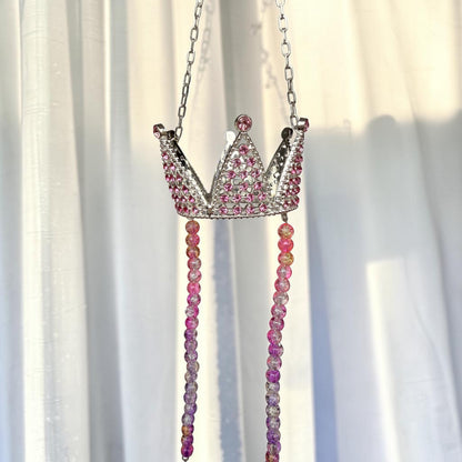 Pink Princess Crown Suncatcher
