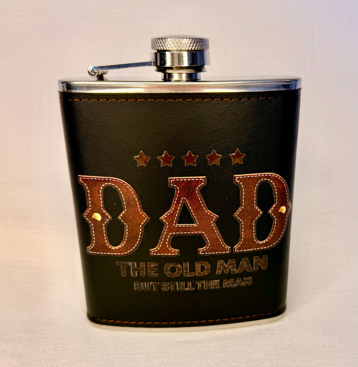 Dad "The Old Man But Still The Man" Hip Flask Gift Set