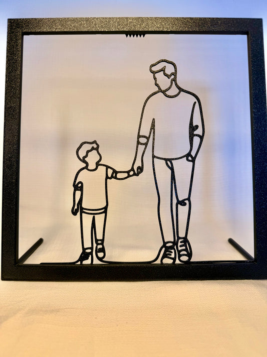 Father & Son Silhouette Display Frame
