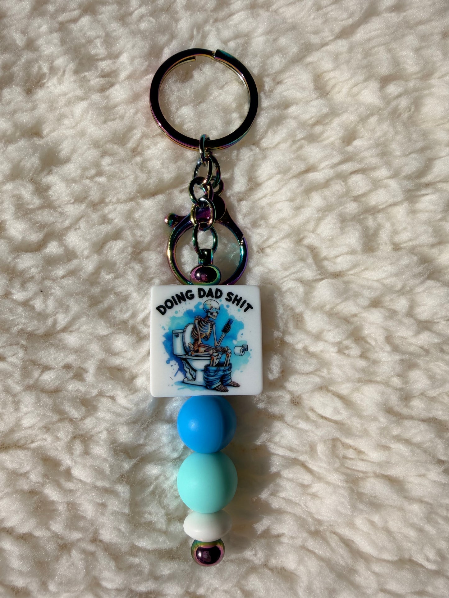 Doing Dad Shit Keyring (Blue)