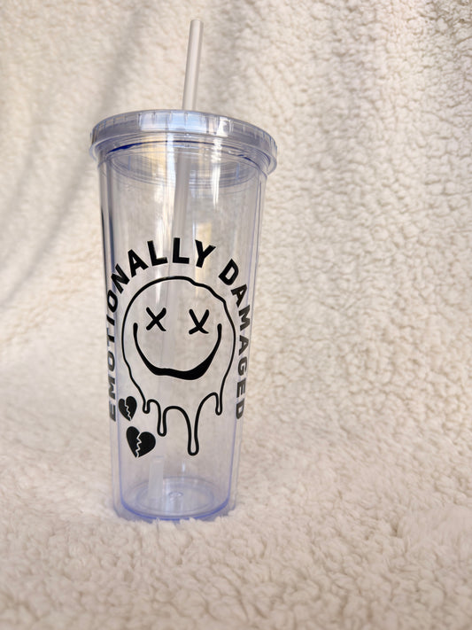 Emotionally Damaged Clear Cup