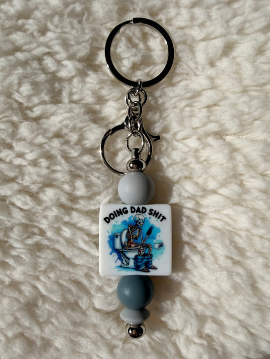 Doing Dad Shit Keyring (Grey)