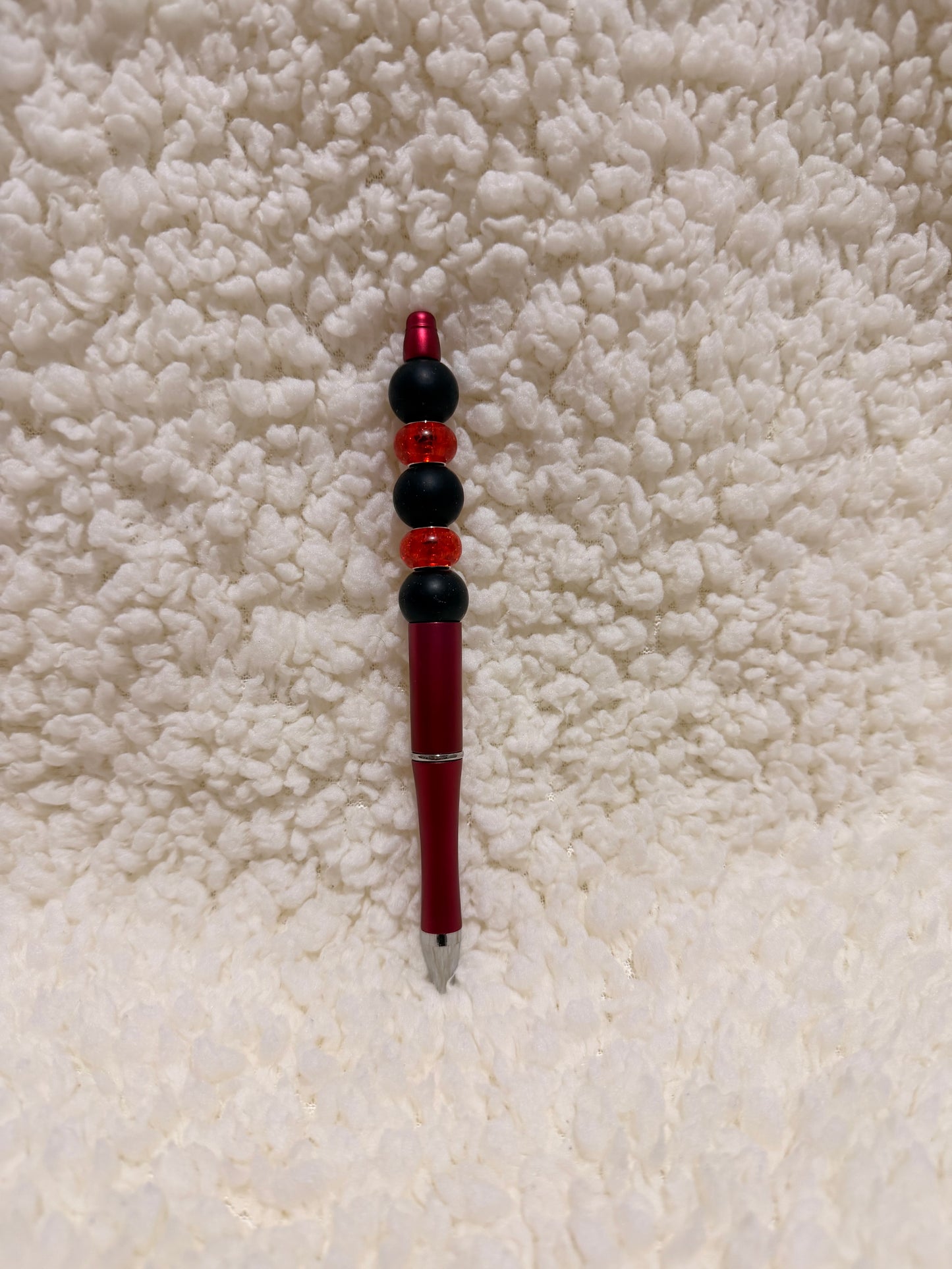 Red & Black Beaded Pen