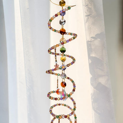 Rainbow Crystal Spiral Suncatcher