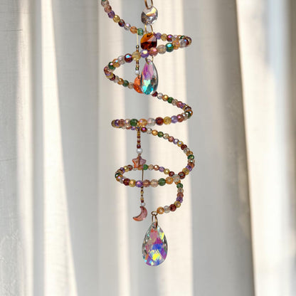 Rainbow Crystal Spiral Suncatcher