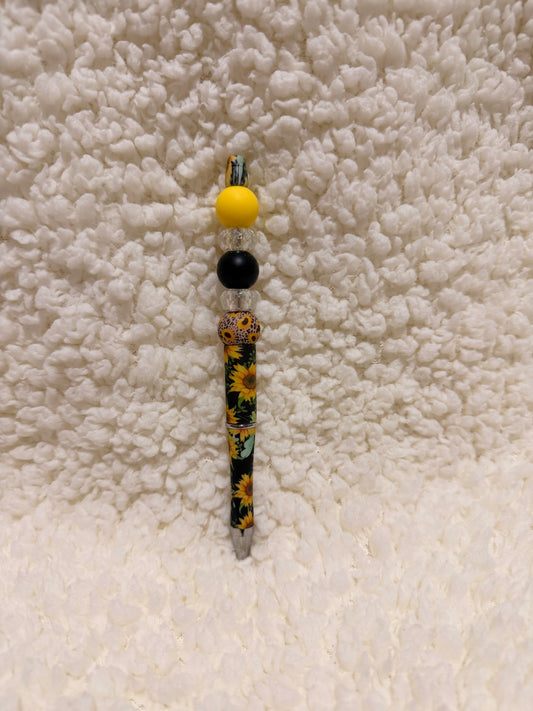 Sunflower Beaded Pen
