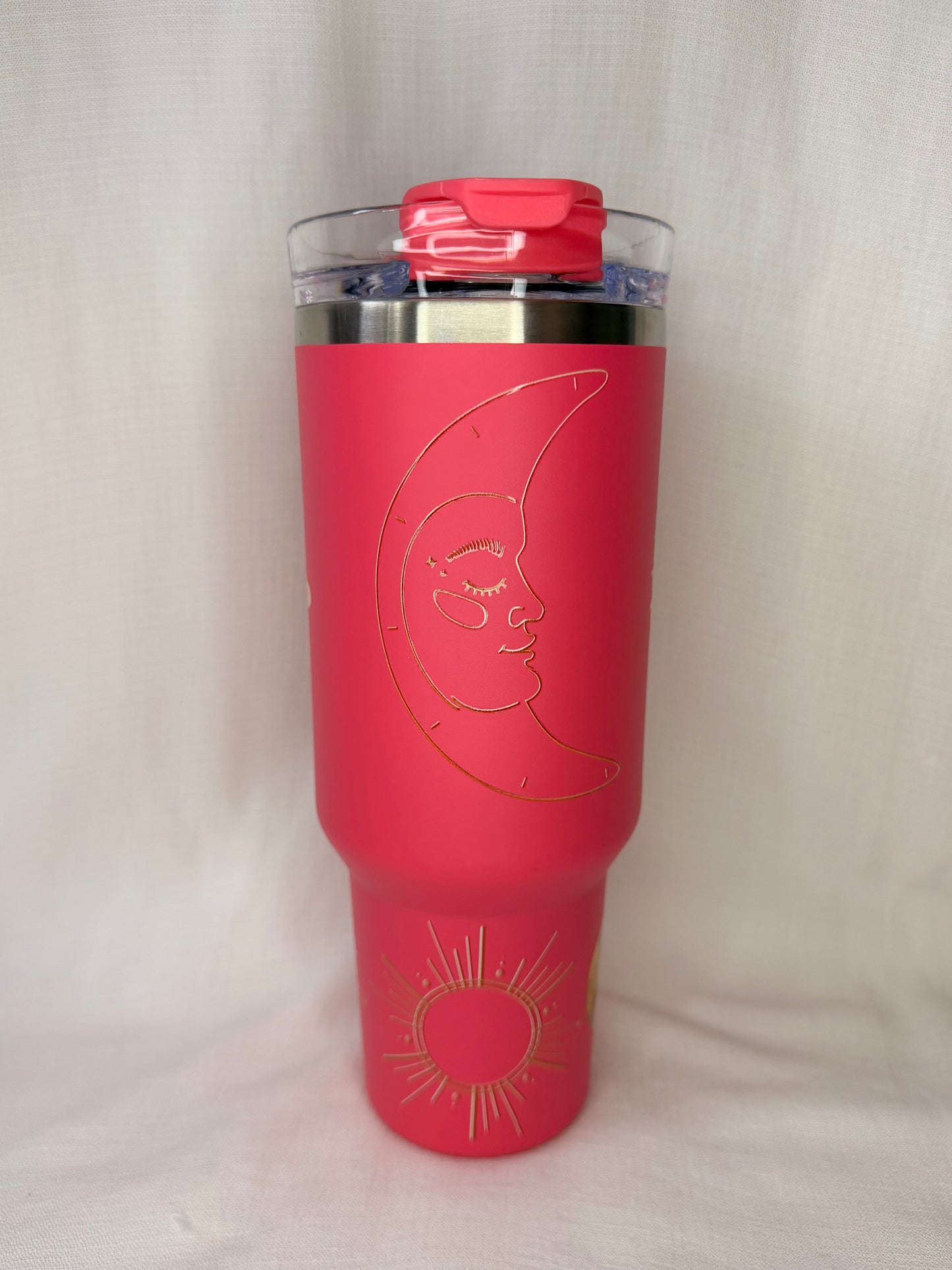 Pink Celestial Moon & Sun 40oz Tumbler