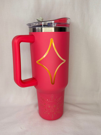 Pink Celestial Moon & Sun 40oz Tumbler