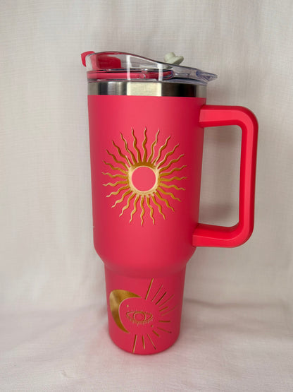Pink Celestial Moon & Sun 40oz Tumbler