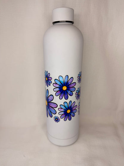 Blue & Purple Daisy Drink Bottle