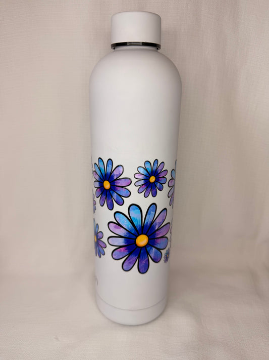 Blue & Purple Daisy Drink Bottle