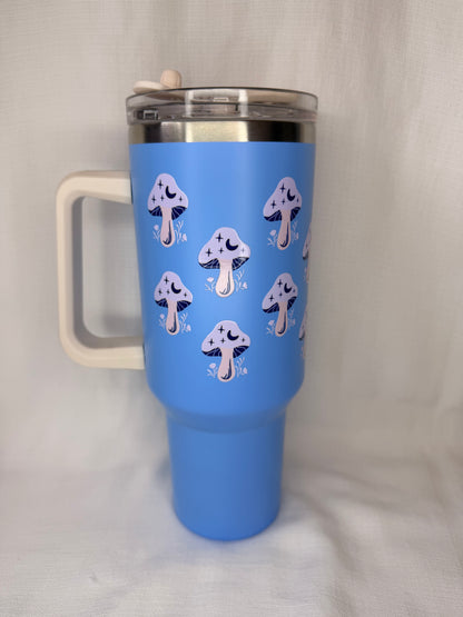 Blue Celestial Mushroom 40oz Tumbler