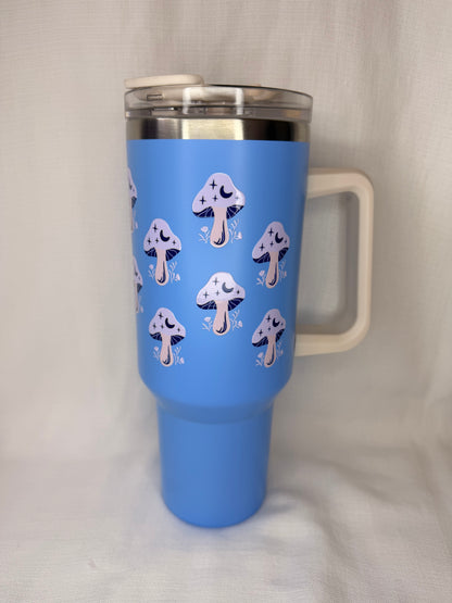 Blue Celestial Mushroom 40oz Tumbler