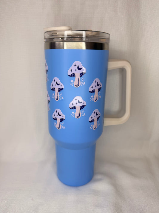 Blue Celestial Mushroom 40oz Tumbler