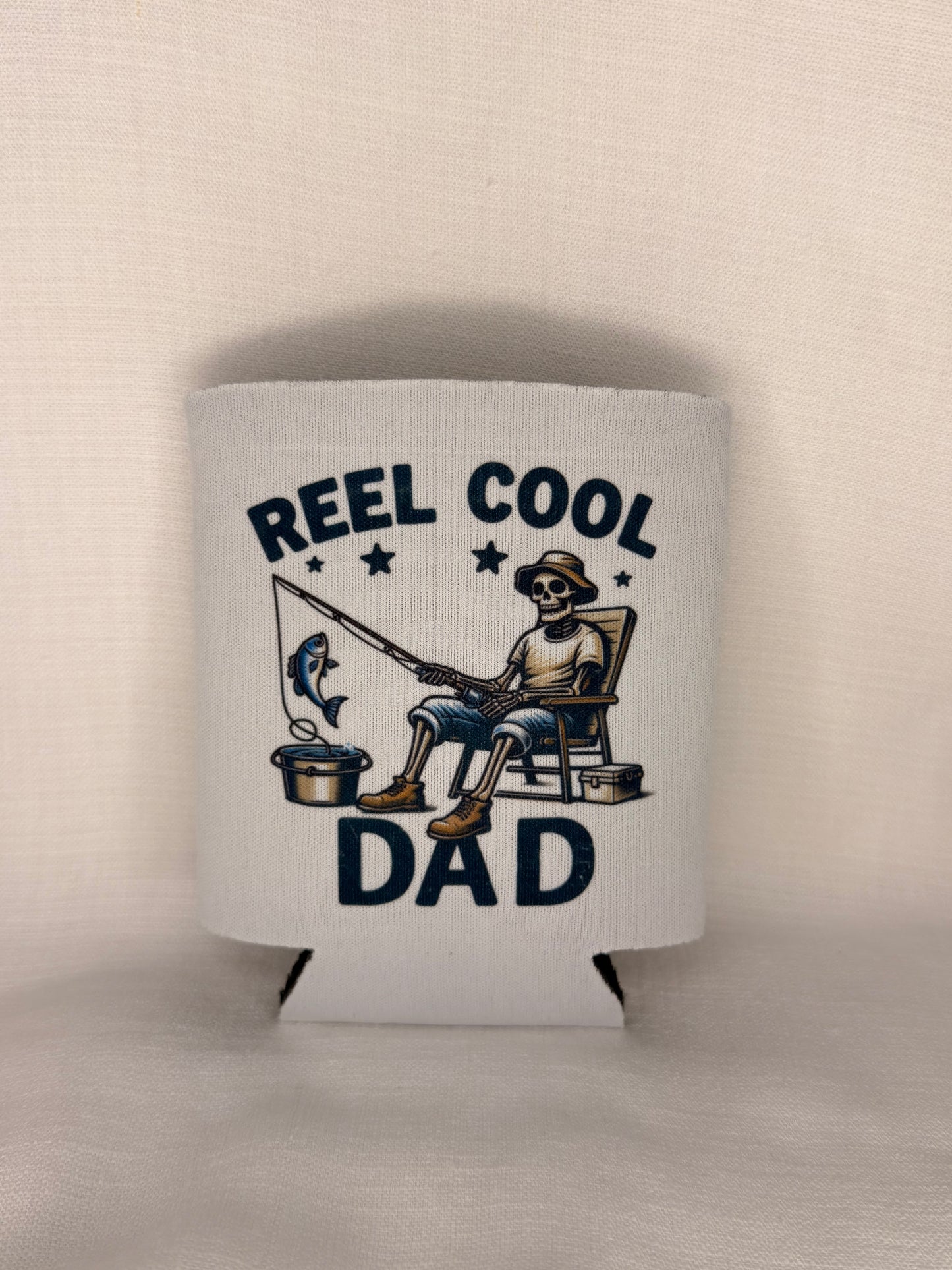 Reel Cool Dad Skeleton Stubby Holder
