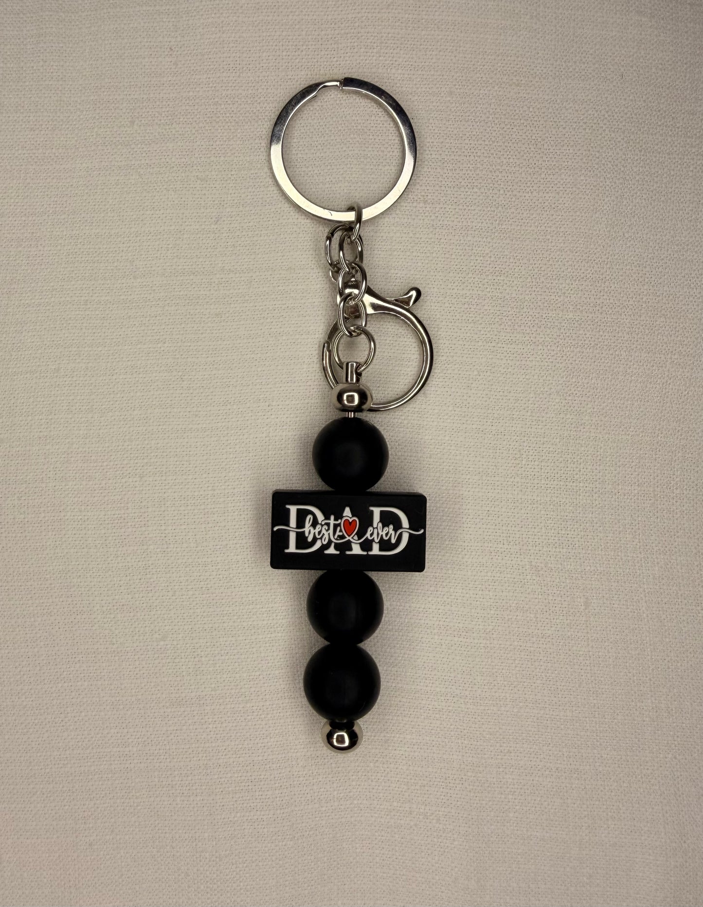 Best Dad Ever Keyring – Black