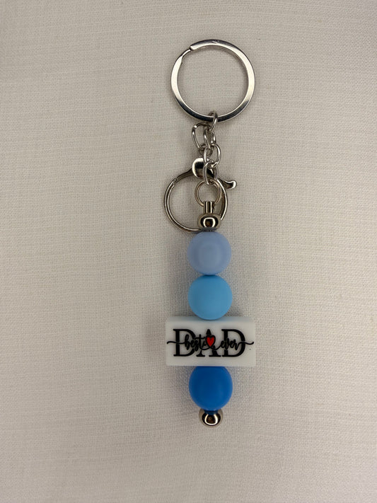 Best Dad Ever Keyring – Blue