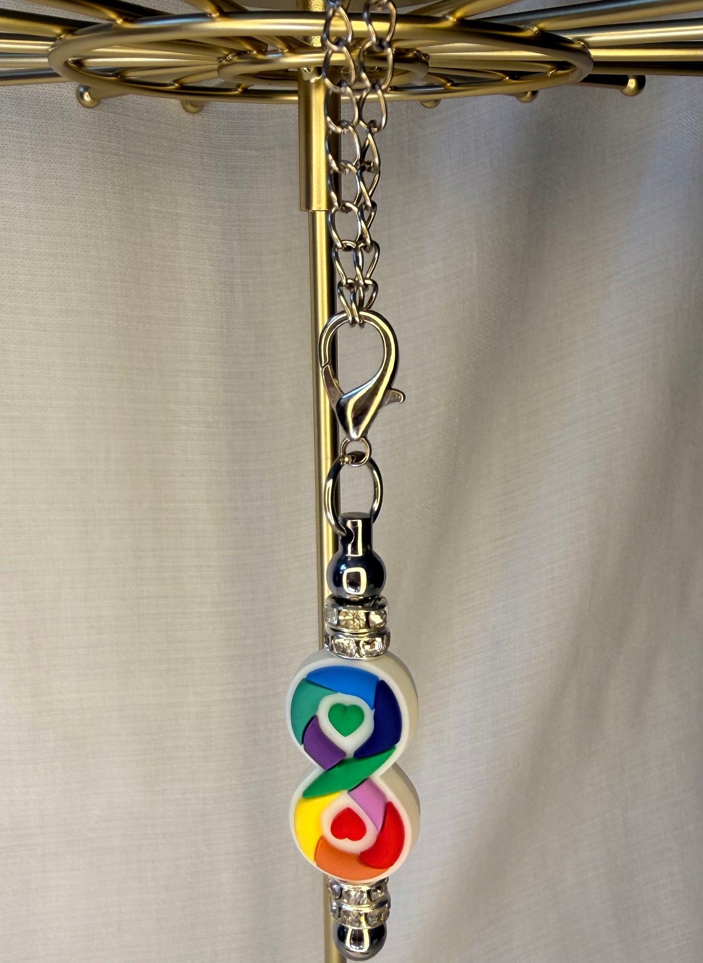 Rainbow Infinity Awareness Cup Charm
