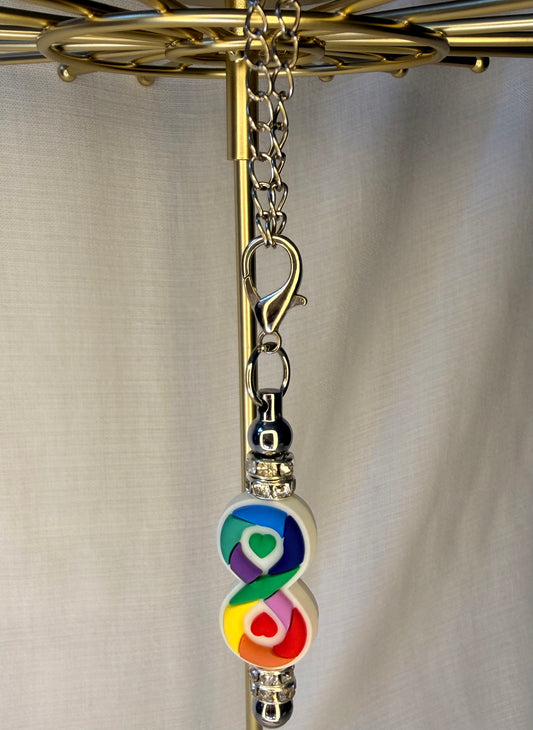 Rainbow Infinity Awareness Cup Charm