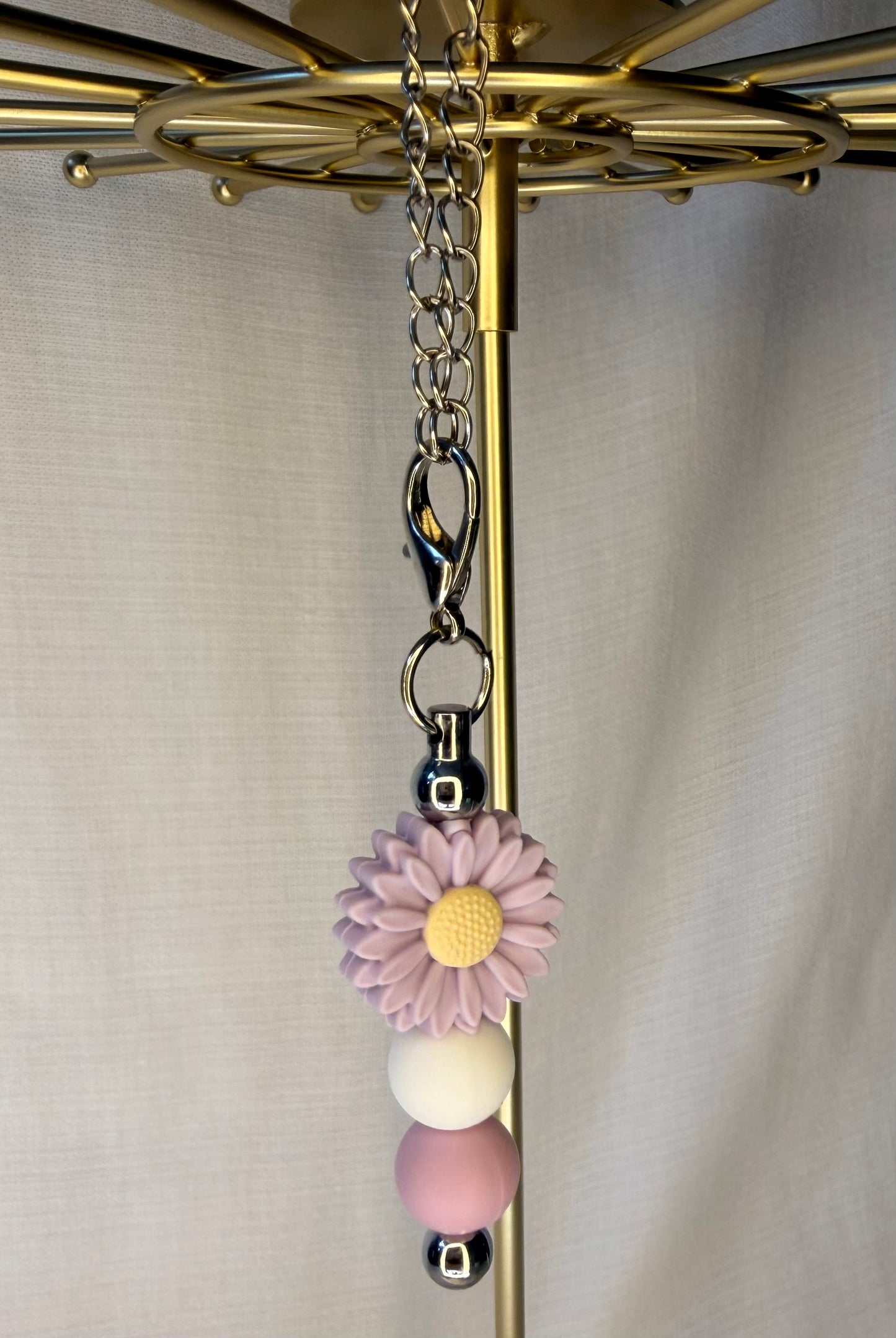 Lavender Daisy Cup Charm
