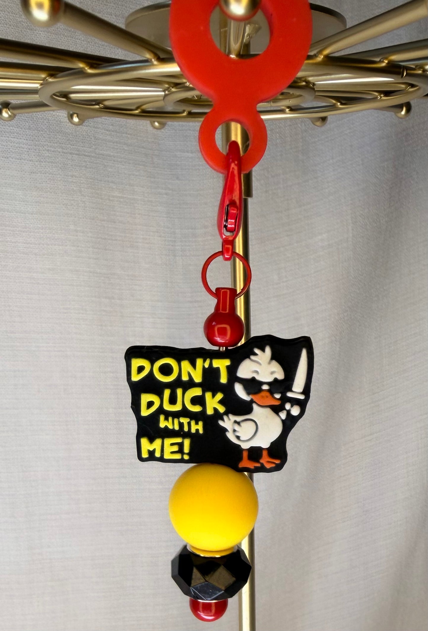 Don't Duck With Me Cup Charm