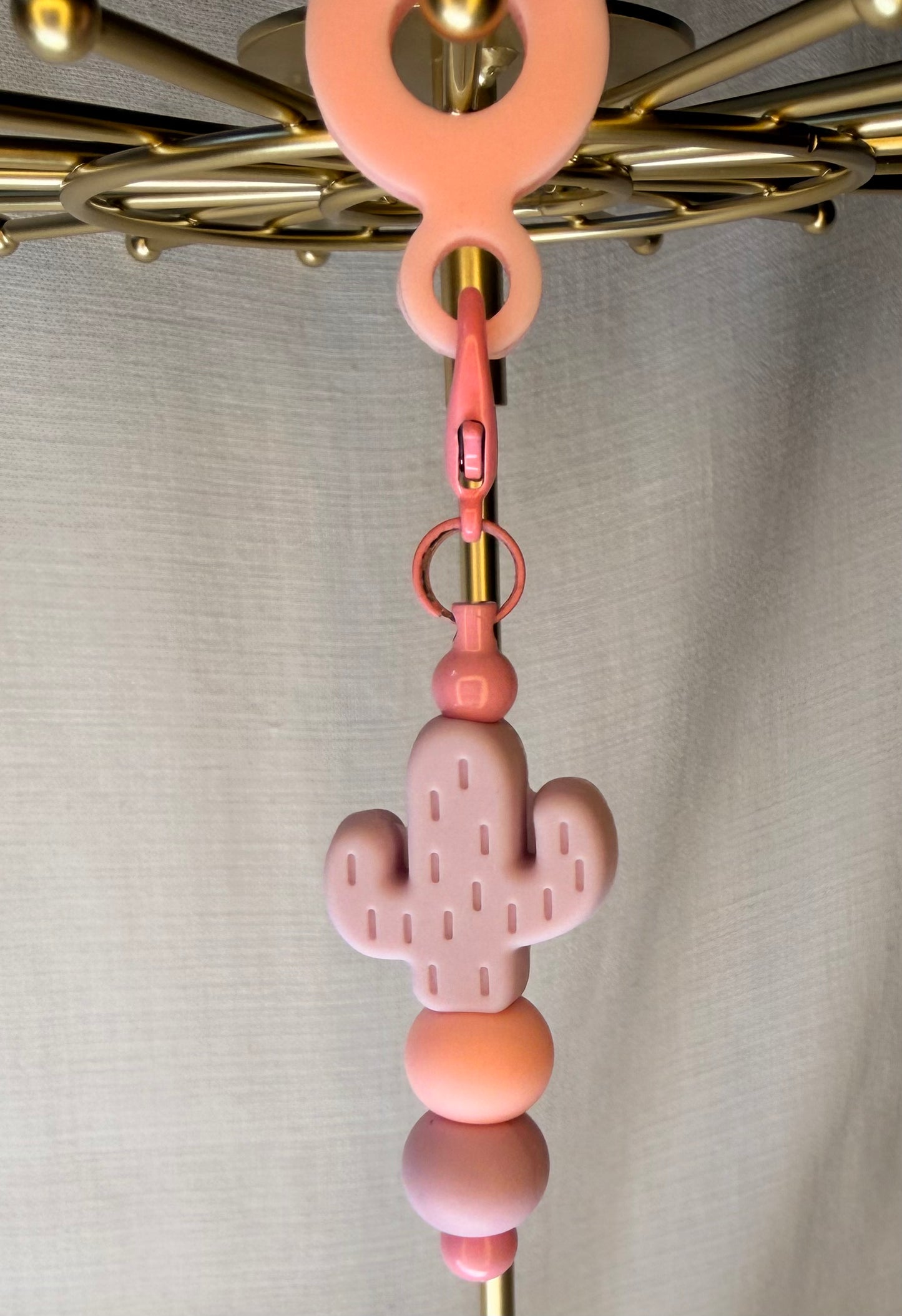 Pink Cactus Cup Charm